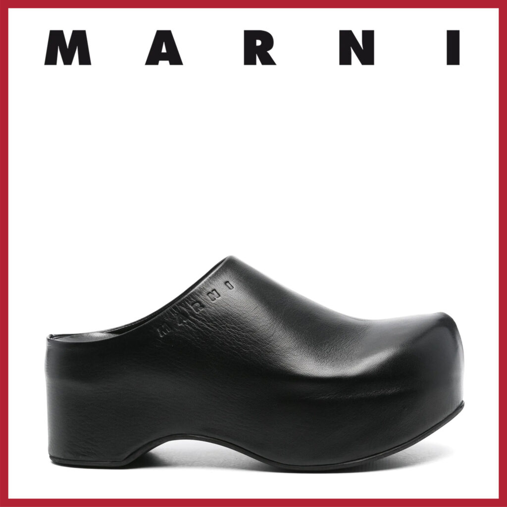 MARUNI マルニ レザー製 チャンキー クロッグサボ - Negi.shop