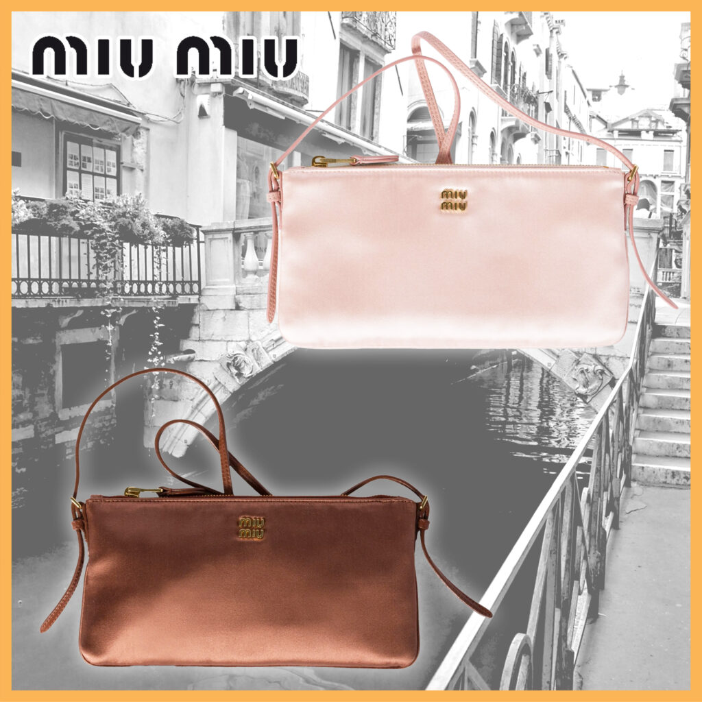 MiuMiu ミュウミュウ サテン ミニポーチ - Negi.shop