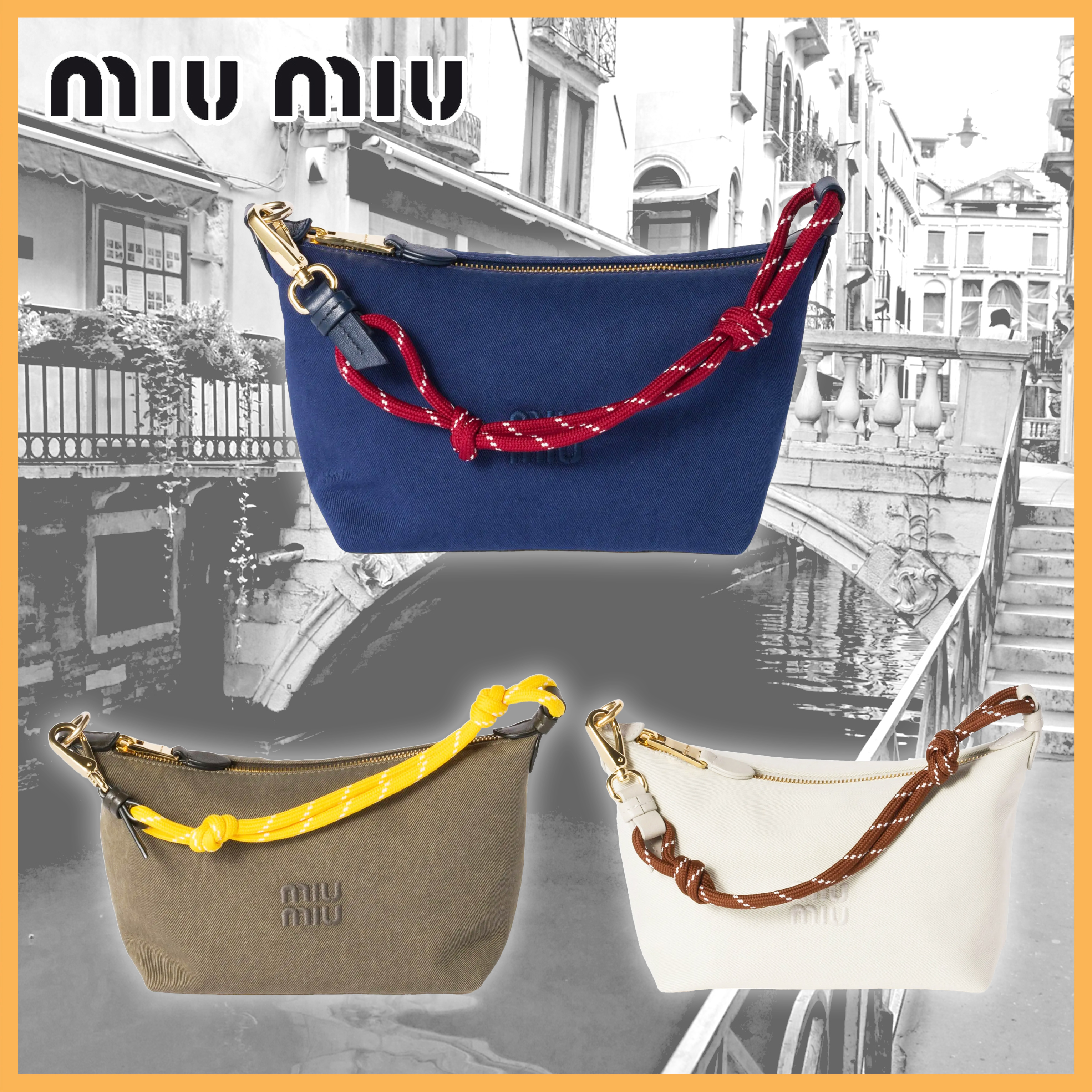 MiuMiu ミュウミュウ ギャバジン ポーチ - Negi.shop